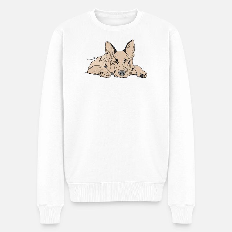 Chien de berger - Pull Premium bio Homme - blanc