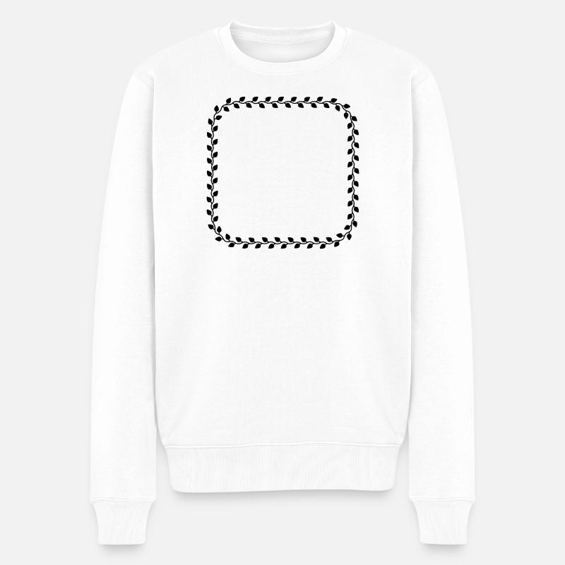 Feuille de cadre - Pull Premium bio Homme - blanc