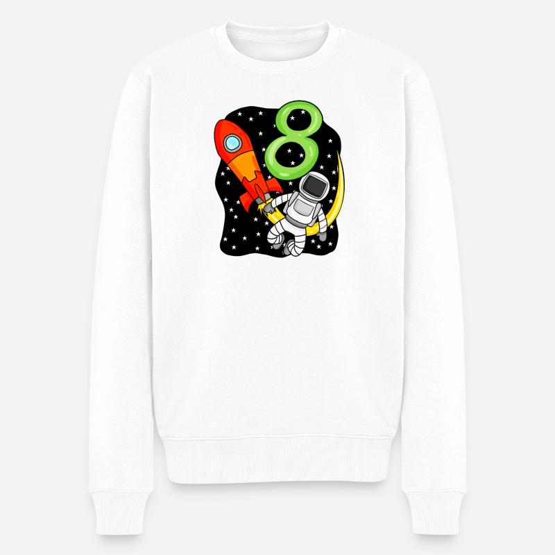 8 ans Jeune astronaute - Pull Premium bio Homme - blanc