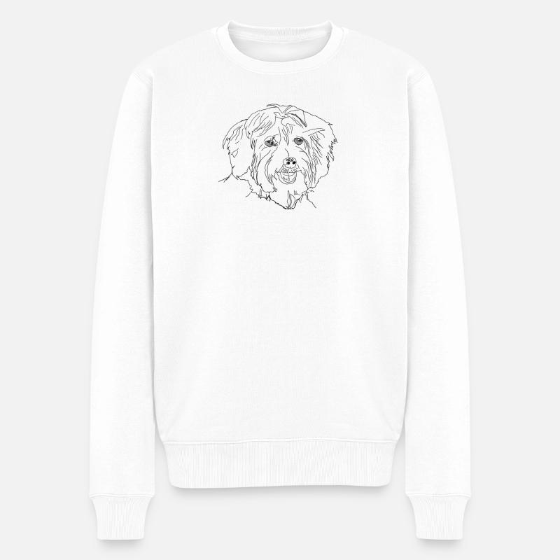 Havaneser - Männer Premium Bio Pullover - Weiß