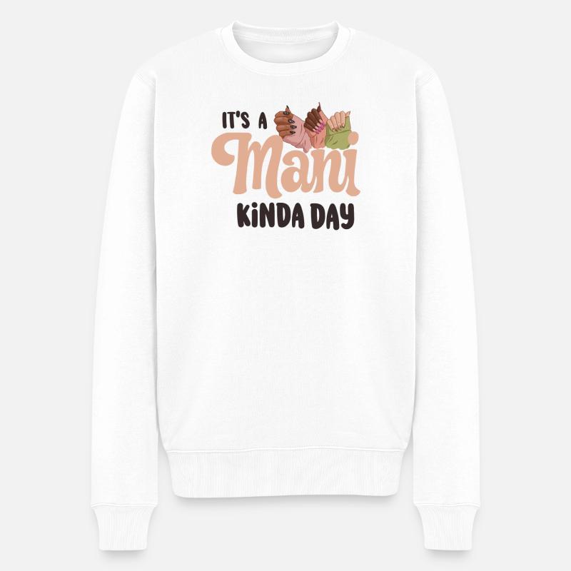 C’est une technicienne ongulaire ManiKinda Day - Pull Premium bio Homme - blanc