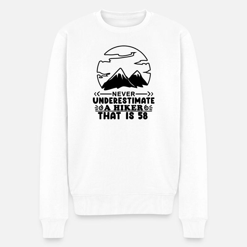 v - Männer Premium Bio Pullover - Weiß