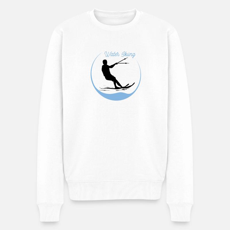 Wasserski - Männer Premium Bio Pullover - Weiß