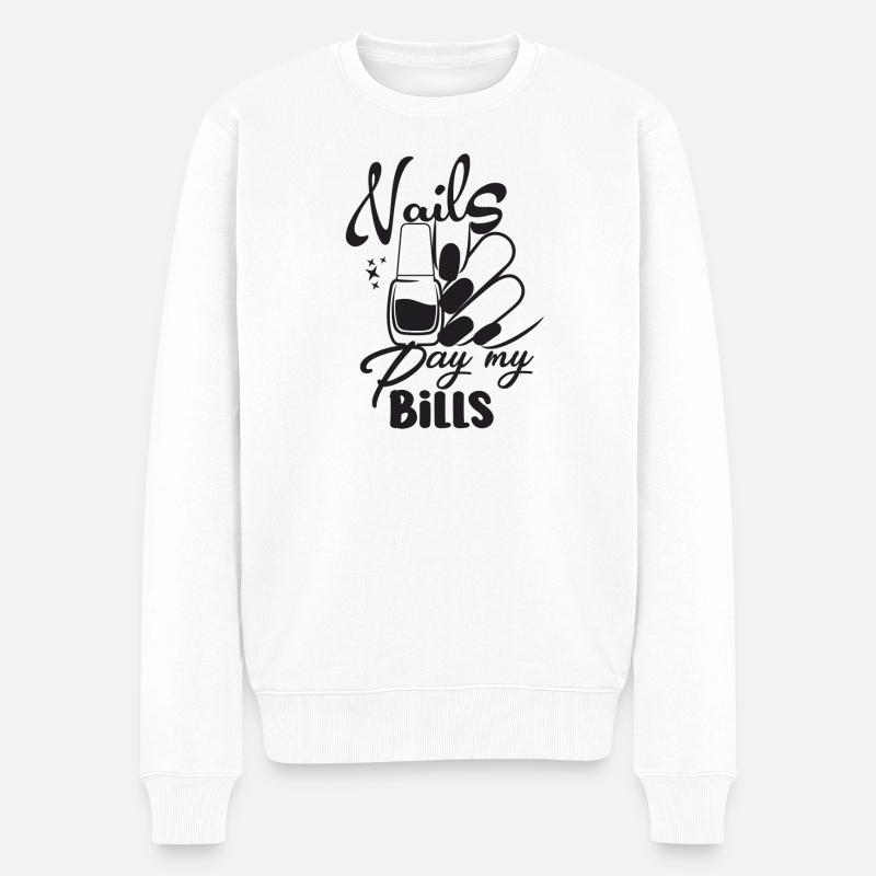 Nails Pay My Bills Manucure - Pull Premium bio Homme - blanc