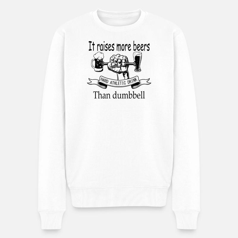 HARD ATHLETIC DRINK, c'est pas évident comme sport - Pull Premium bio Homme - blanc