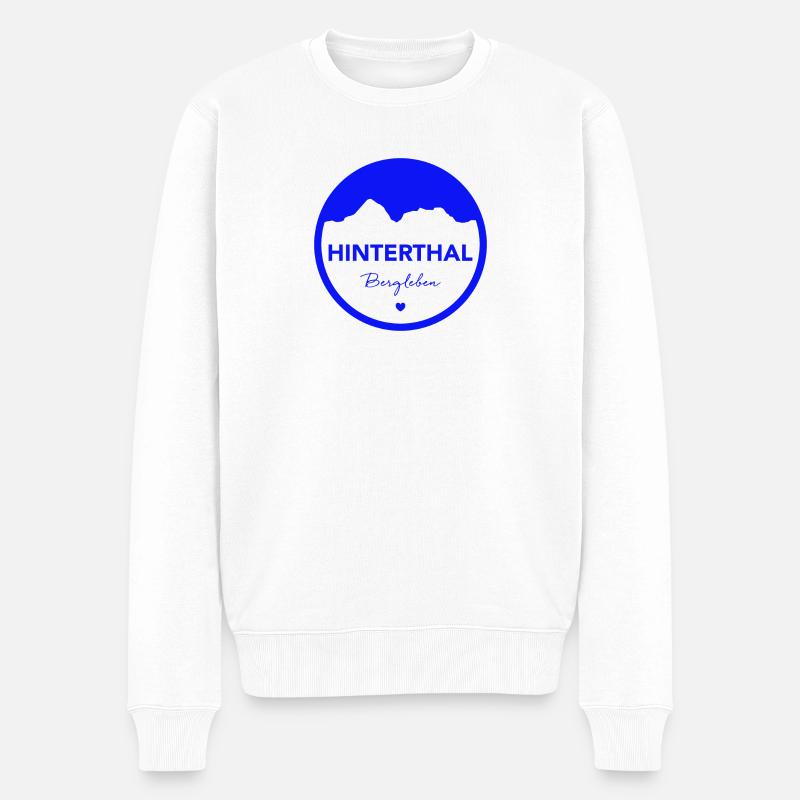 Hinterthal in blau! - Männer Premium Bio Pullover - Weiß