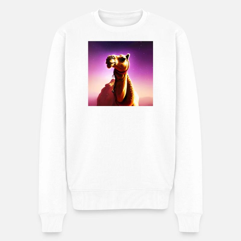 Dromedary Camel - Galaxy Space - Pull Premium bio Homme - blanc