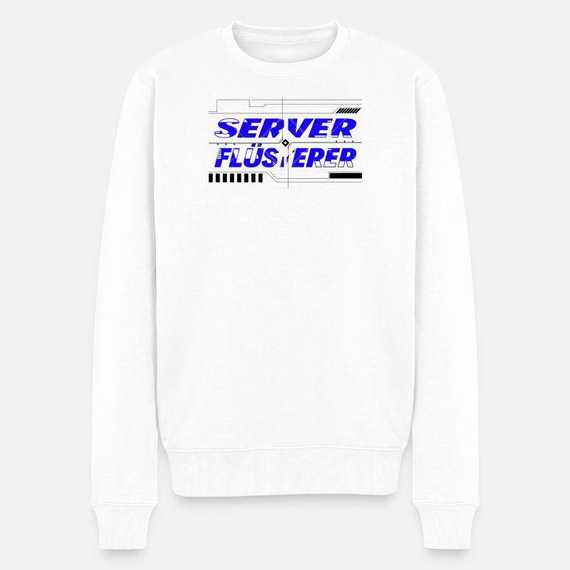 Server Flüsterer - Männer Premium Bio Pullover - Weiß