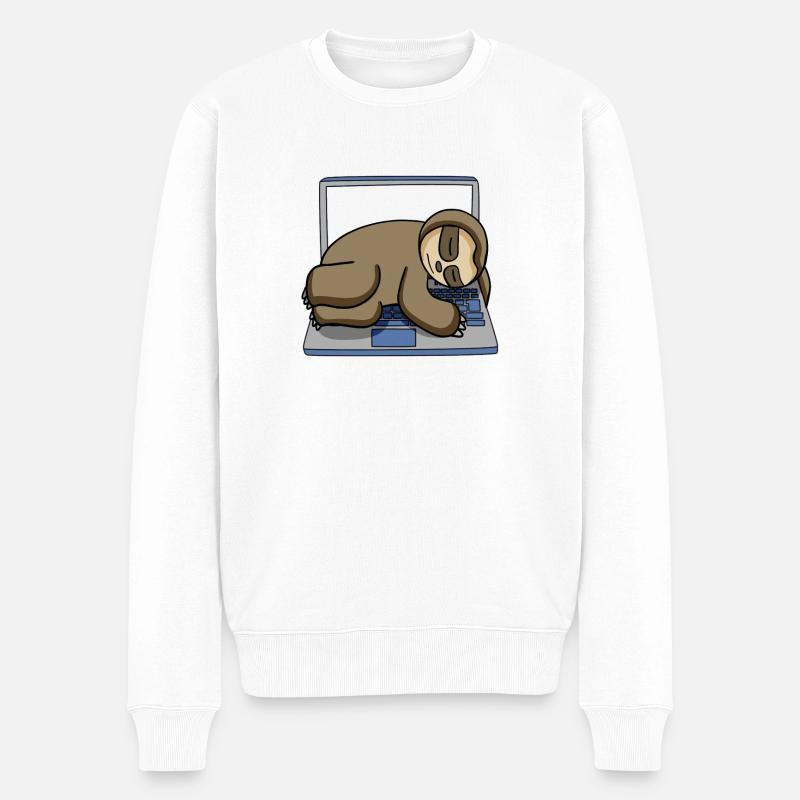 Computer Nerd Programmer Gift - Men's Premium Organic Jumper - white