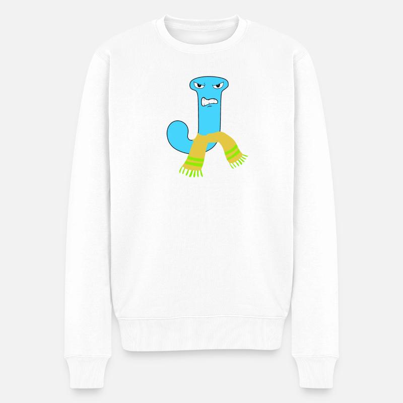 J - Männer Premium Bio Pullover - Weiß