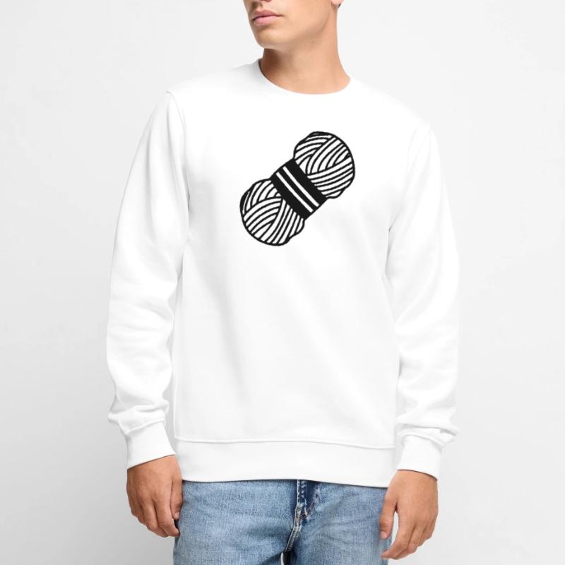 Wolle knoten oder häkeln Männer Premium Bio Pullover