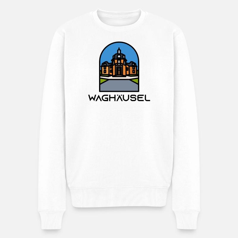 Waghäusel - Männer Premium Bio Pullover - Weiß