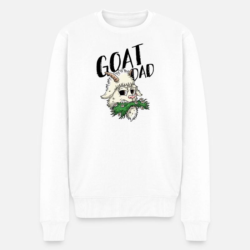 Papa Chèvres - Pull Premium bio Homme - blanc