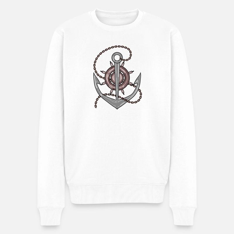 Motif d’ancrage - Pull Premium bio Homme - blanc