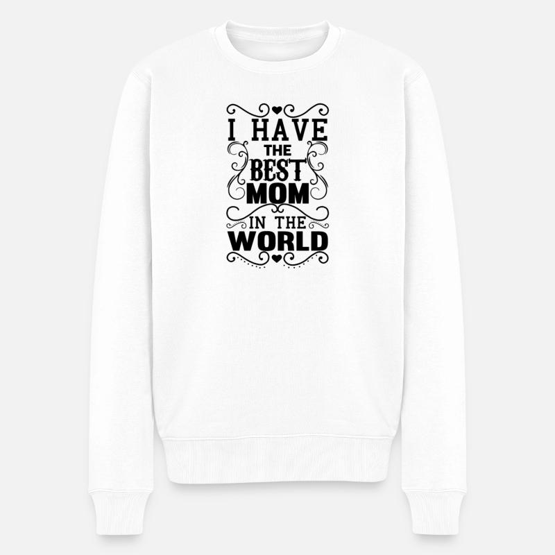 Muttertag, Muttertag, Muttertag, Muttertag, Muttertag - Männer Premium Bio Pullover - Weiß