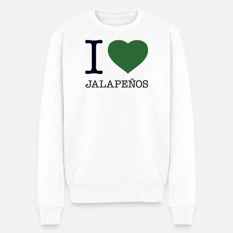 J’ADORE JALAPENOS - Pull Premium bio Homme - blanc