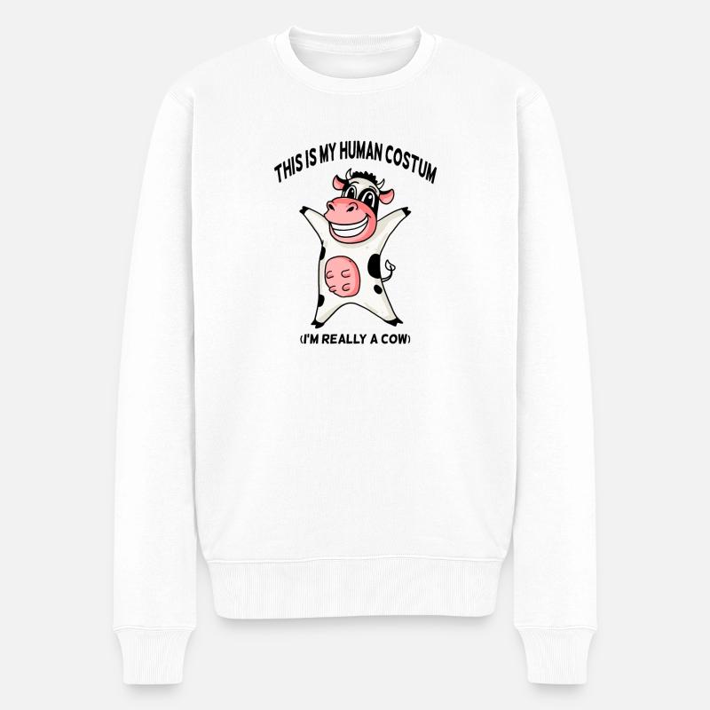 Costume de vache - Pull Premium bio Homme - blanc