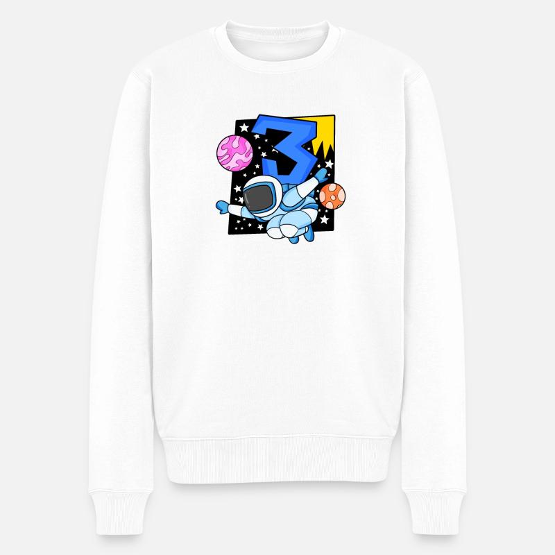 3 ans Jeune astronaute - Pull Premium bio Homme - blanc