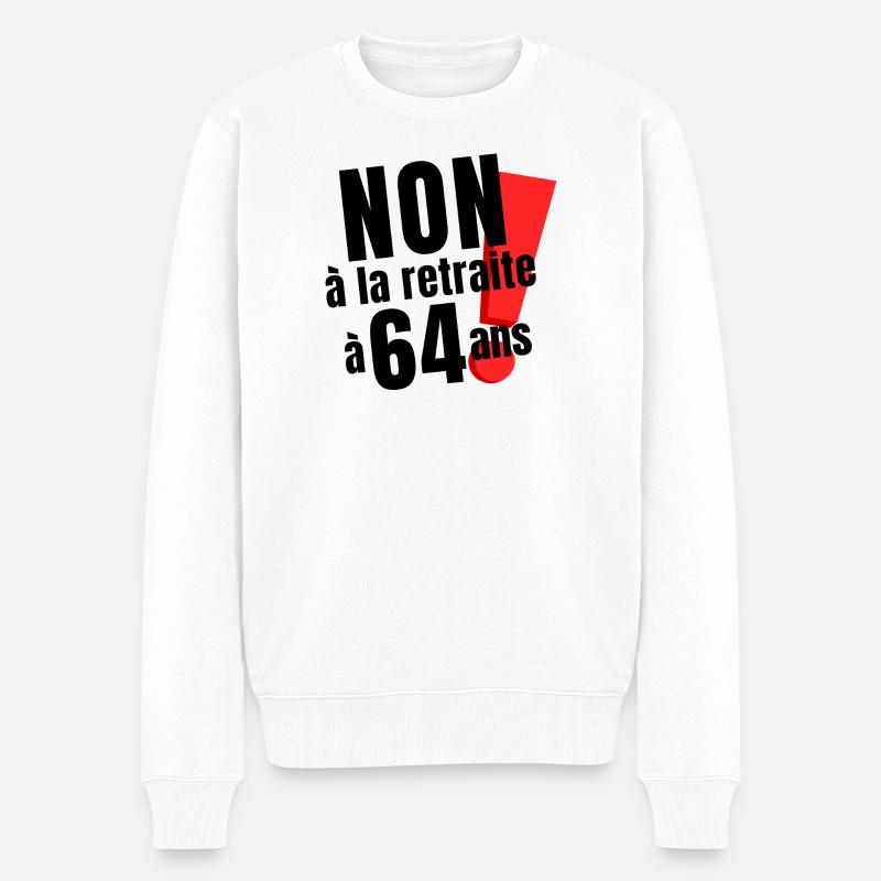 réforme des retraites, retraité, retraitée - Pull Premium bio Homme - blanc