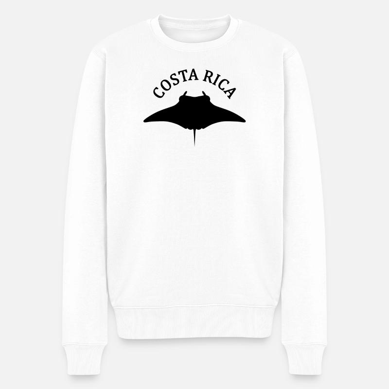Mantarochen Costa Rica Logo - Männer Premium Bio Pullover - Weiß