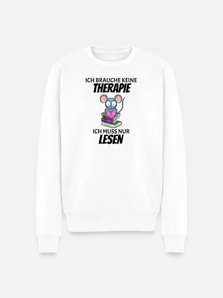Lesen Buch Bücher Leser Geschenk - Männer Premium Bio Pullover - Weiß