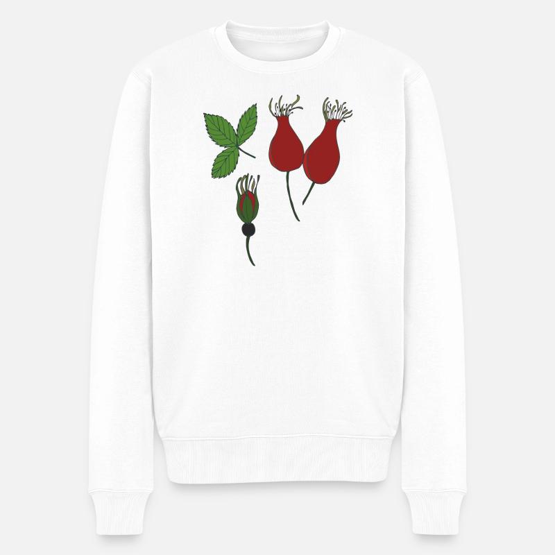 cynorrhodon - Pull Premium bio Homme - blanc