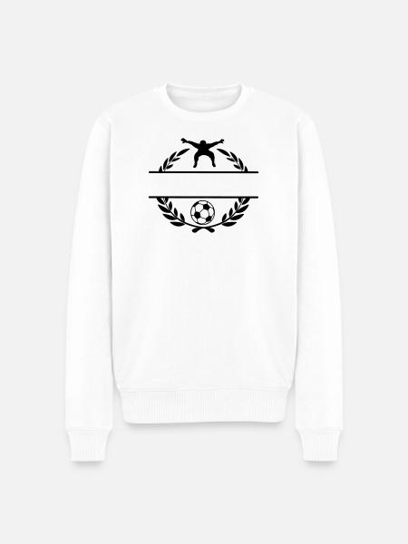Football 1 - Men's Premium Organic Jumper - white