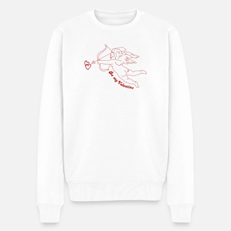 valentine - Männer Premium Bio Pullover - Weiß