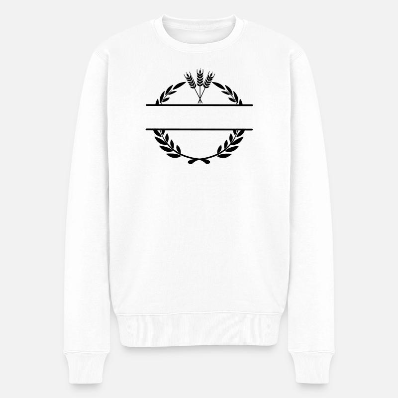 Fier du grain de blé fermier - Pull Premium bio Homme - blanc