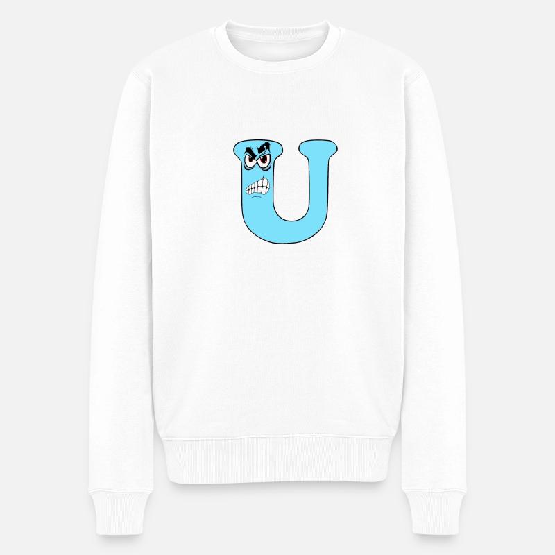 U - Männer Premium Bio Pullover - Weiß