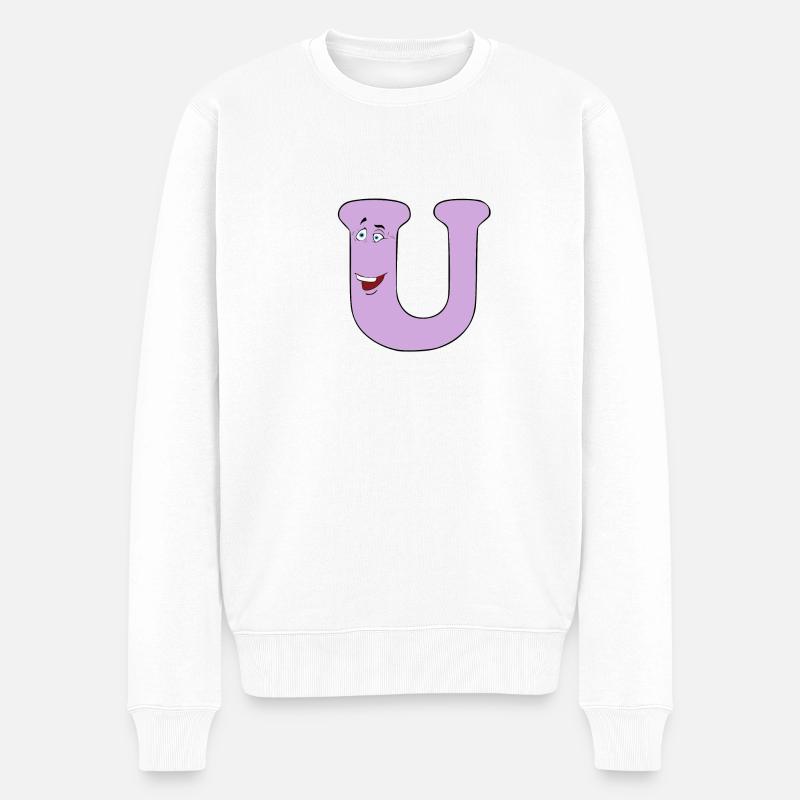 U - Männer Premium Bio Pullover - Weiß