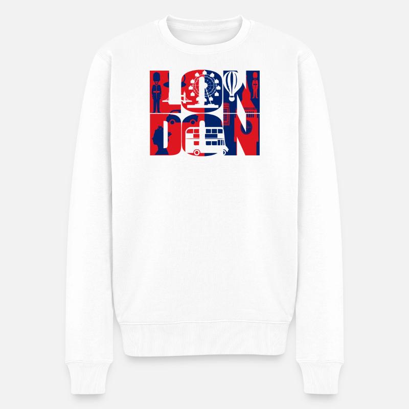 Londres - Pull Premium bio Homme - blanc