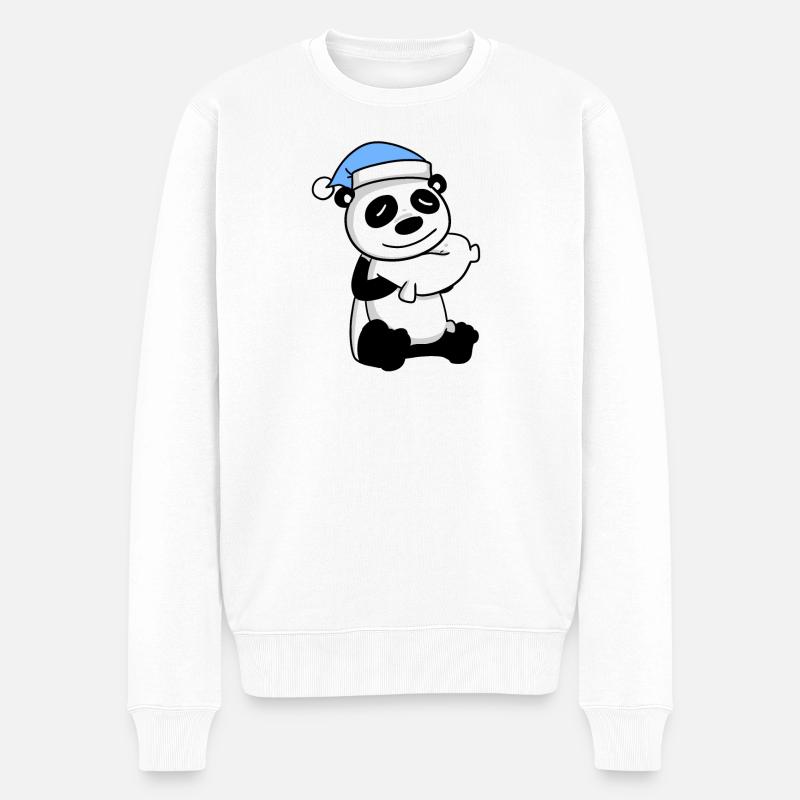 Panda - Pull Premium bio Homme - blanc