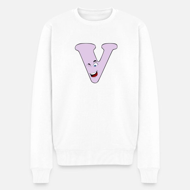 V - Pull Premium bio Homme - blanc