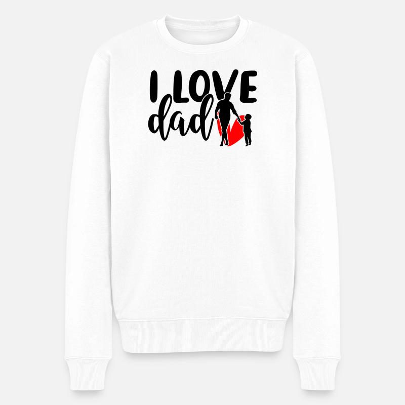 Éclaboussures d’encre rouge sur noir - Pull Premium bio Homme - blanc