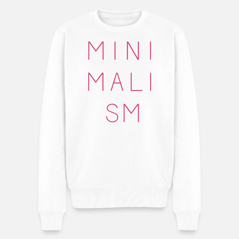 Minimalismus - Männer Premium Bio Pullover - Weiß