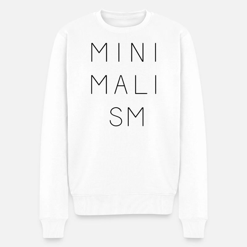 Minimalisme - Pull Premium bio Homme - blanc