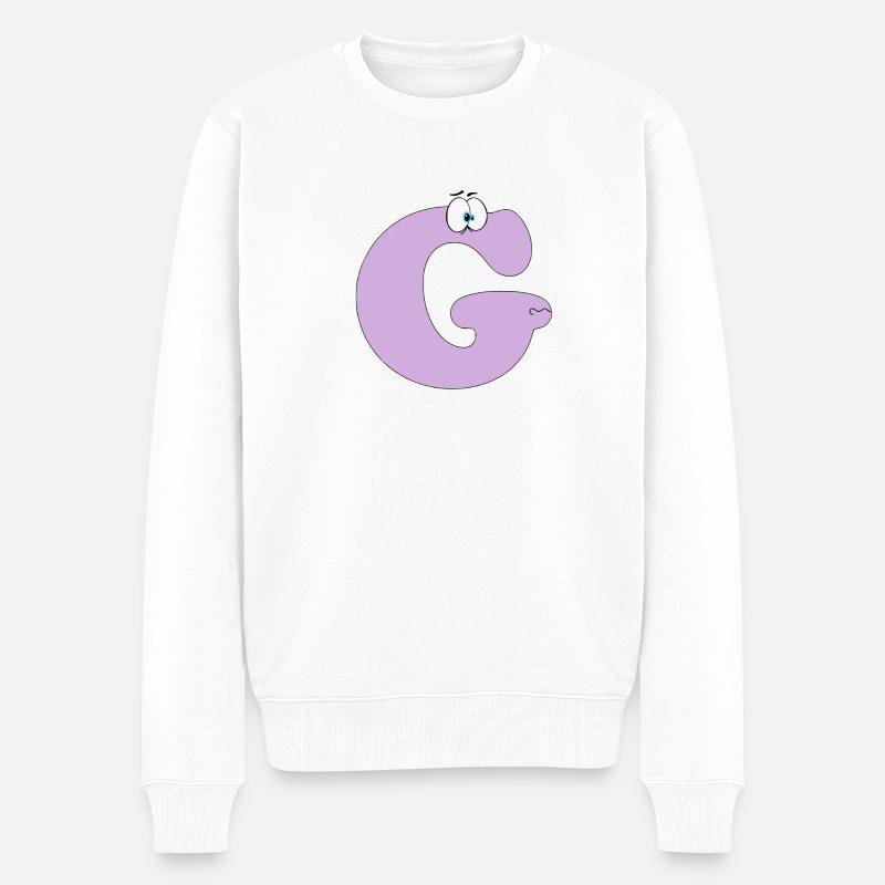 G - Männer Premium Bio Pullover - Weiß