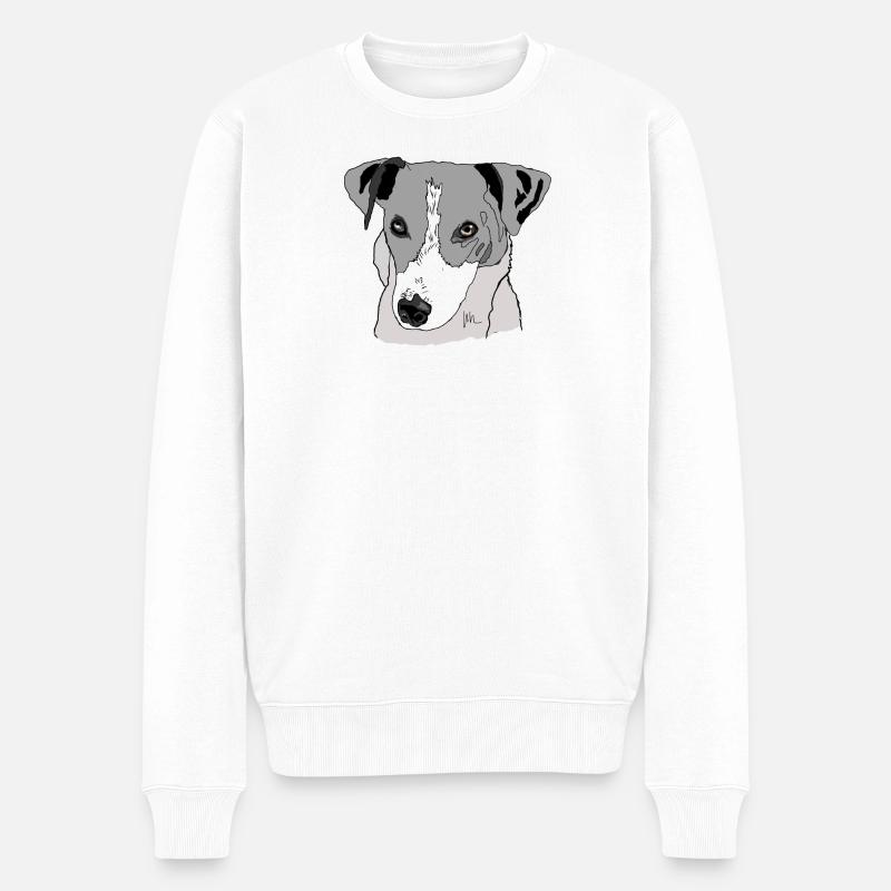 Jack Russel Terrier - Pull Premium bio Homme - blanc