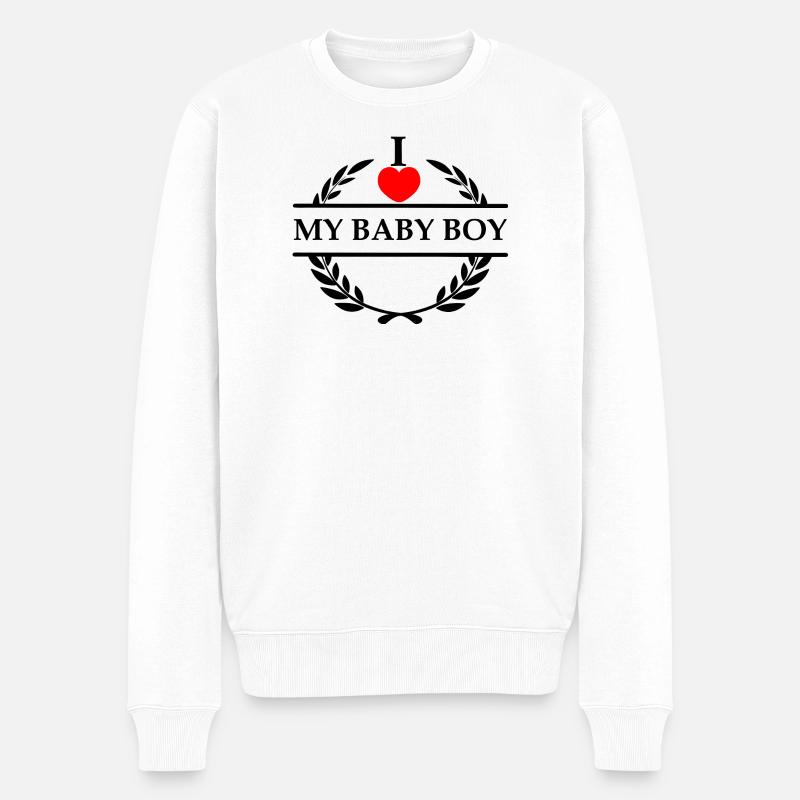 J’aime mon petit garçon - Pull Premium bio Homme - blanc