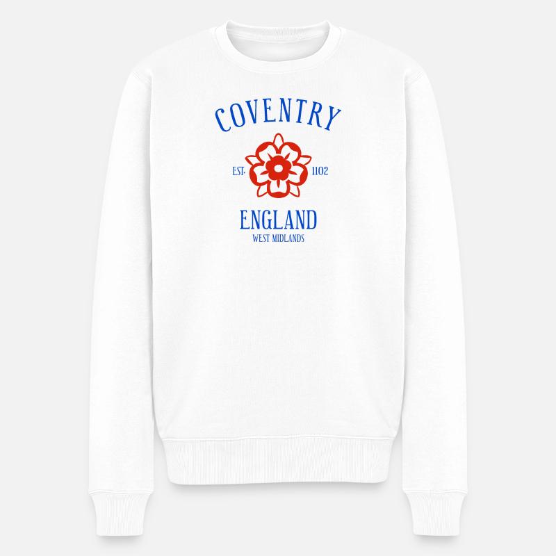 COVENTRY, Angleterre - Pull Premium bio Homme - blanc
