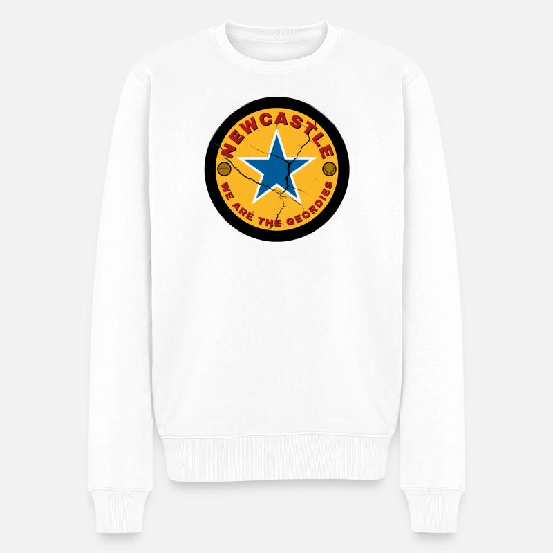 Fissure Blue Star - Pull Premium bio Homme - blanc