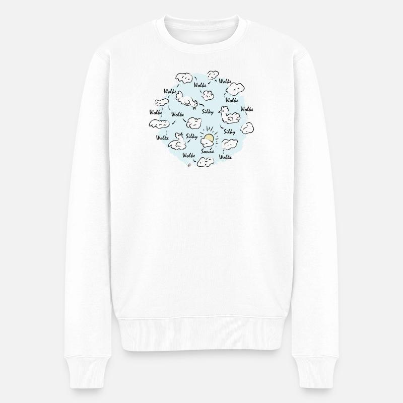 Seidenwolke - Männer Premium Bio Pullover - Weiß