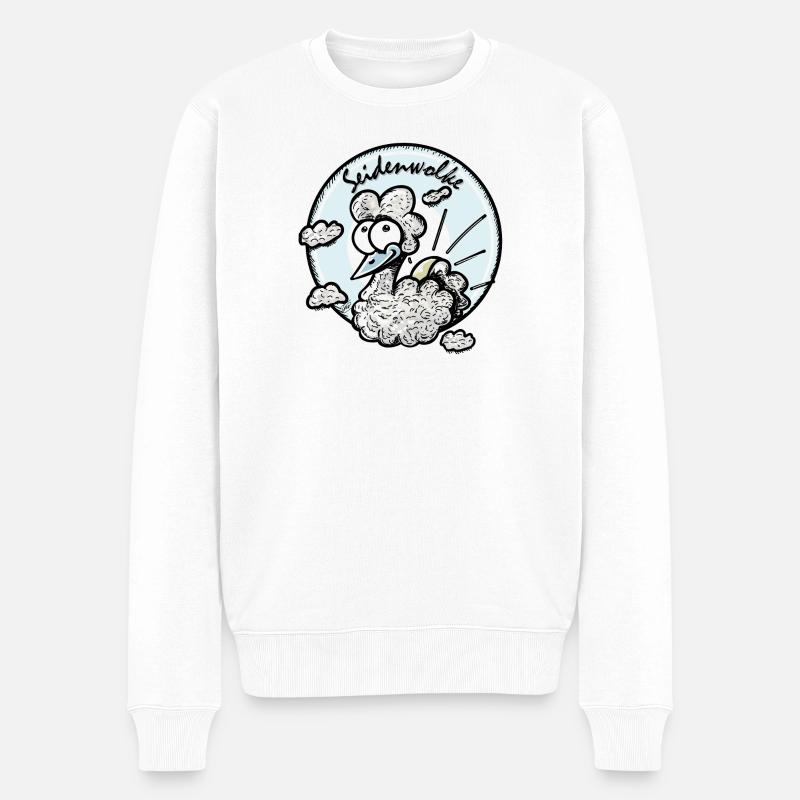 Seidenwolke - Männer Premium Bio Pullover - Weiß