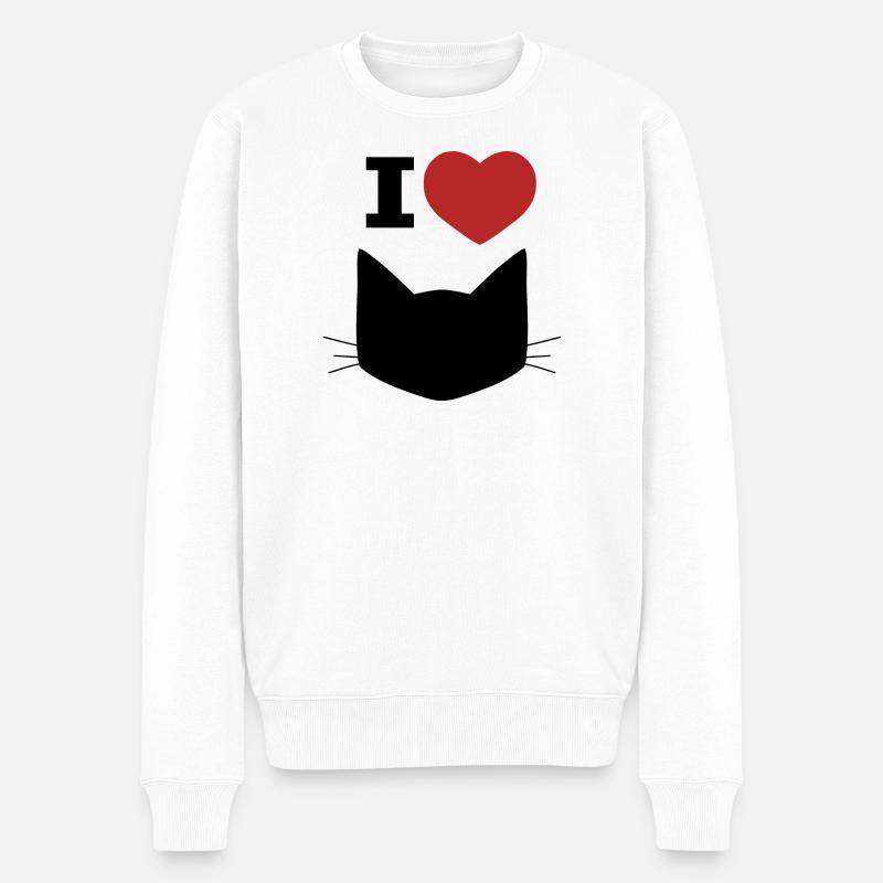 J’aime les chats - Pull Premium bio Homme - blanc