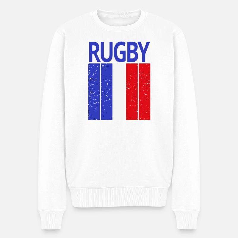 rugby, fan de rugby, rugbyman - Pull Premium bio Homme - blanc