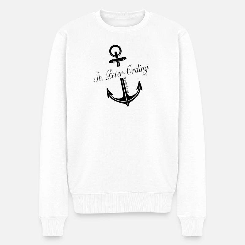 St. Peter-Ording - Männer Premium Bio Pullover - Weiß