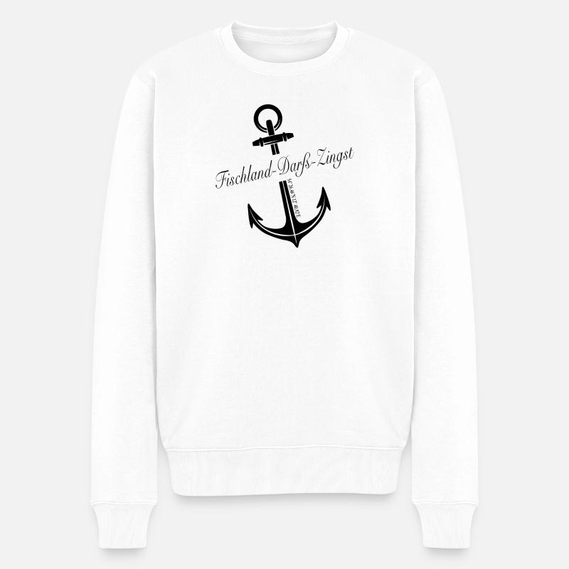 Fischland Darß Zingst - Männer Premium Bio Pullover - Weiß