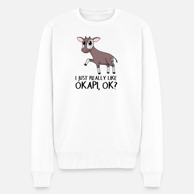 Okapi - Men's Premium Organic Jumper - white