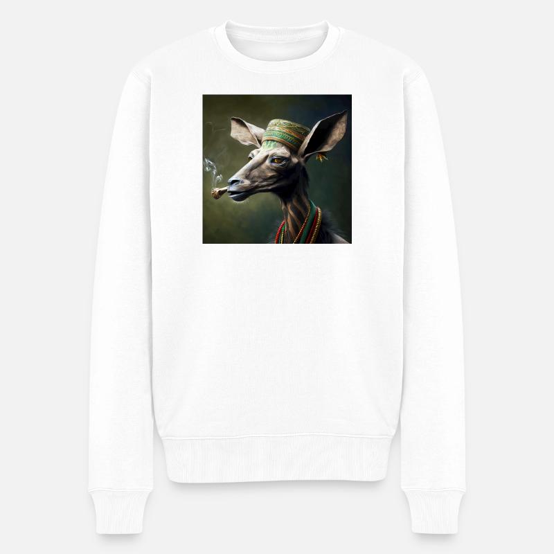 Cannabiche 04 ohne Typografie - Männer Premium Bio Pullover - Weiß